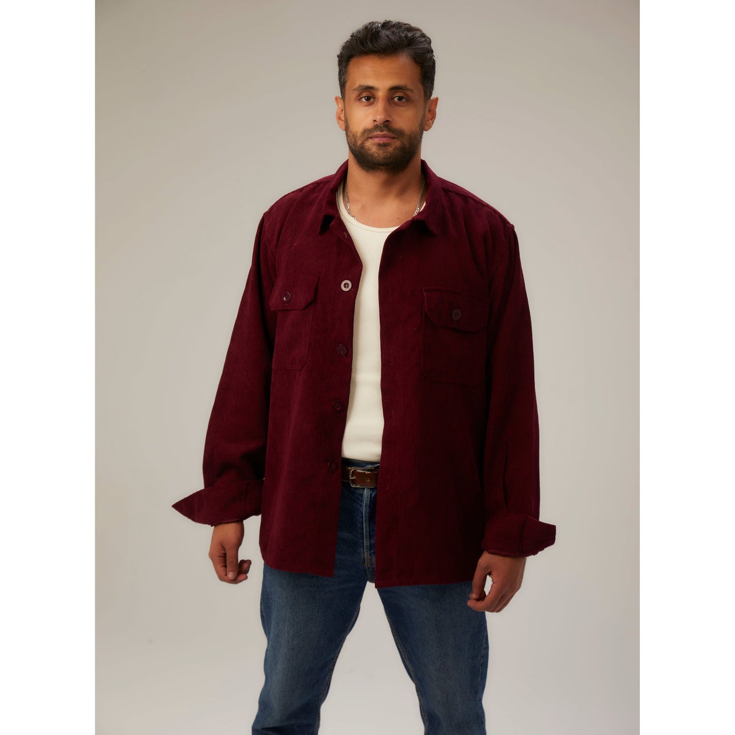 Metropolitan Overshirt in Burgundy